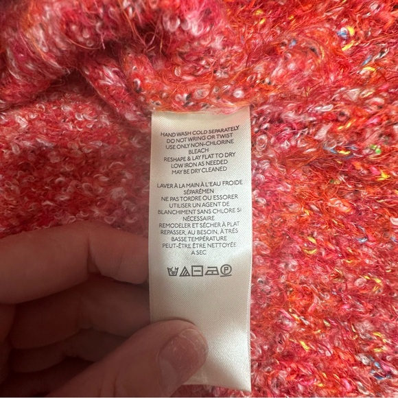 NWT Free People Stardust Marled Mock Neck Pullover Sweater in flame combo S - Picture 14 of 16